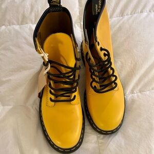 Yellow Doc Marten 1460’s. Brand new, never worn. Women’s size 8.